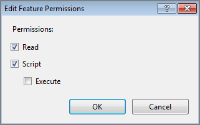 The Edit Feature Permissions dialog box.